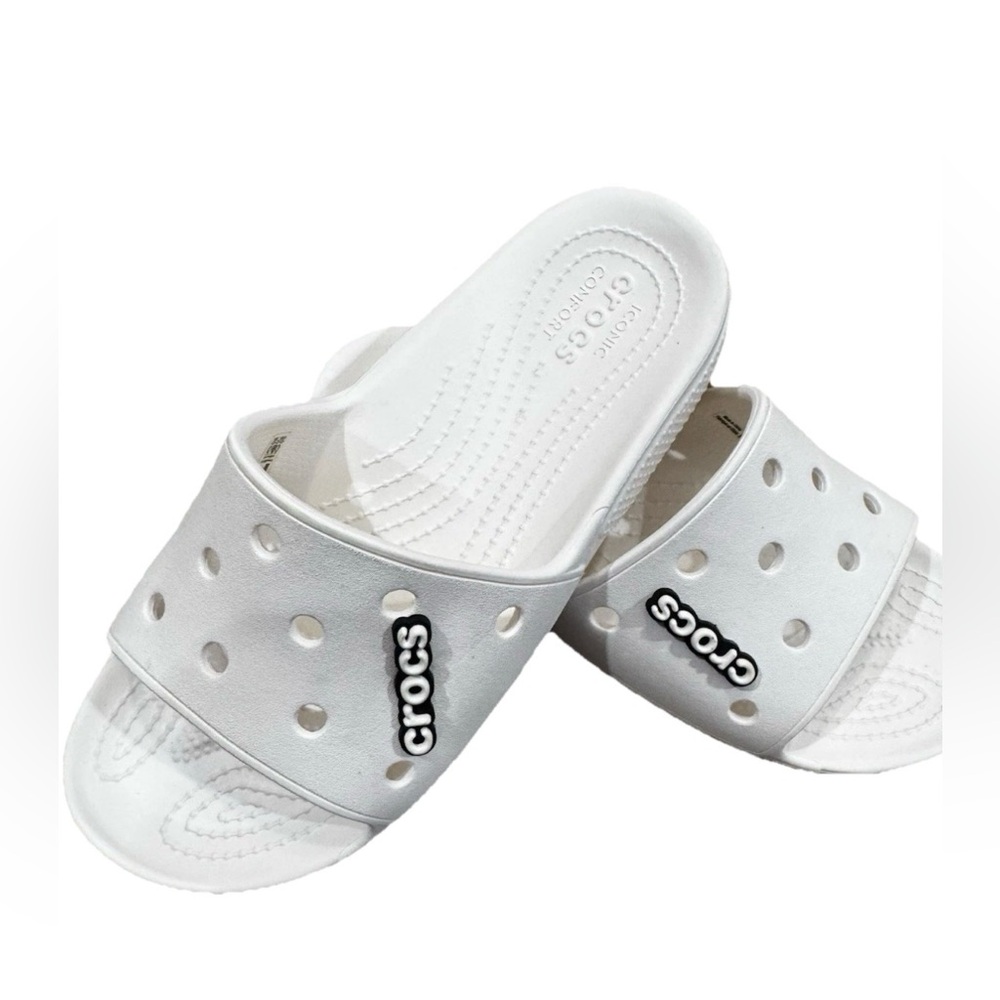 Crocs unisex adult Baya Ii Slides M8 W10 White Classic Sandals workout boat shoe